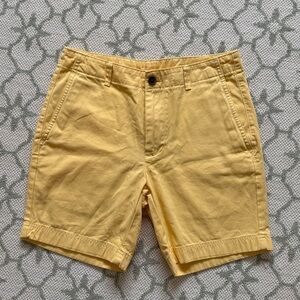 Brooks Brothers yellow chino shorts 7”